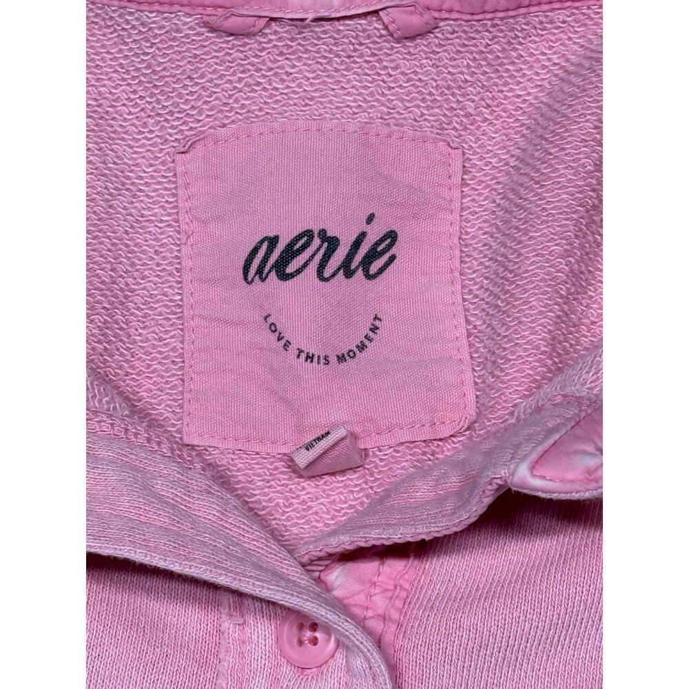 Aerie American Eagle Soft Pink LumberJane Oversized Fleece Shacket Small - Picture 4 of 9